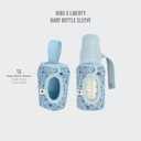 BIBS x Liberty Baby Bottle Cover Small 110ml - Neoprene Protective Cover for BIBS Bottles - Liberty Print Design, Small, Charmomile Lawn Baby Blue