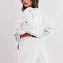 ANRABESS Women 2 Piece Outfits Sweat Shorts Sets 2026 Oversized Casual Lounge Matching Set Sweatsuit Tracksuit Fall Clothes White Medium