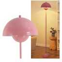 COSYLUX Modern Floor Lamp for Living Room, Industrial Tall Standing Lamp for Bedroom, Metal Shade Reflecting Light Reading Floor Lamp for Office, Nursery Room, Corner(Light Pink)