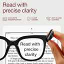 miyya Stylish Reading Glasses for Women, Cheaters Eyeglasses, Oversized Blue Light Readers, Fashion Eye Glasses (Black)