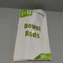 HOPELF 50PCS Bamboo Dowel Rods - 1/4 x 12 Inch, Assorted Hardwood Sticks for Crafts, Cake Dowels & DIY Projects