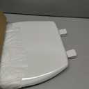 Bemis 7300SLEC Slow Close Toilet Seat, Easy Clean Hinges and Durable Plastic Seat, Made in USA, Elongated, White