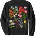 Vintage Botanical Floral Flower Hawaiian Gifts For Men Women Sweatshirt Large