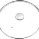 12.5" Tempered Glass Pan Lid with Steam Vent, Thickened to 4mm and Dishwasher Safe and Oven up to 480, Universal Lid Fit for Cast Iron Skillets, Frying Saute Pan, Cooking Pot