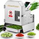 Electric Vegetable Slicer, 300W Conveyor Belt Cutter, 1-35mm Adjustable
440lb/h Output, Versatile Cutting for Long Vegetables & Leafy Greens, Restaurant & Home Use, Includes Stainless Steel Pan