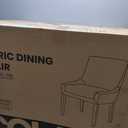 COLAMY Modern Dining Chairs Set of 2, Upholstered Corduroy Accent Side Leisure Chairs with Mid Back and Wood Legs for Living Room/Dining Room-Beige