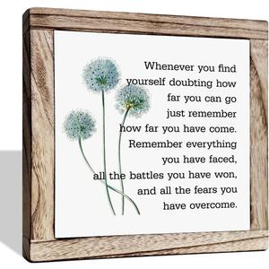Inspirational Quote Wood Plaque Sign, Inspirational Wall Dcor, Be Brave Sign, Whenever You Find Yourself... Boho Office Dcor, Motivational Desk Dcor, Quotes Wall Dcor, Inspirational Gift 7.9inch