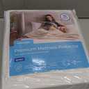 Linenspa Waterproof Mattress Protector, Queen Size  Fitted Sheet Style, Breathable, Machine Washable & Dryer Safe, White