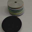 4 Inch Diamond Polishing Pads with 5/8-11 Backer Pad, 12PCS Wet/Dry Granite Stone Polish Pad Kit for Drill, Grinder, Polisher, 50-6000 Grit Polishing Pad for Concrete Marble Rock Countertop Quartz