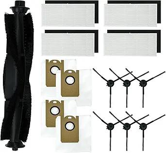 BBT BAMBOOST Replacement Parts Fit for AIRROBO T10+, Laresar L6 Pro, Honiture Q6 Pro, Neabot NOMO N2 Vacuum Cleaner, Roller Brush, Dust Bags, Filter