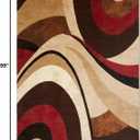 Home Dynamix Tribeca Slade Modern Area Rug, Abstract Brown/Red 39"x55"