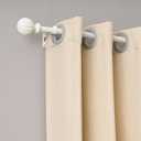 Curtain Rod,Window Curtain Rods for Windows Easy Installation,Adjustable Decorative Curtain Rod 3/4 Inch Diameter Single Window Curtain Rod Set, 28 to 48 Inches, White