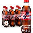 Coca-Cola Soda Soft Drink Bottles, 16.9 fl oz, 6 Pack (EXP 07/14/25)