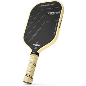 TENVINA Pickleball Paddles, Thermoforming 4-Layer T700SC Friction Carbon Fiber Pickleball Paddle, Professional Pickleball Paddle USAPA Approved, Pickle Ball Paddle with Strong Power and Spin (PRO-Carbon-Elongated-16MM Control)