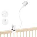 Baby Monitor Mount Holder Compatible with Infant Optics DXR-8/DXR-8 Pro, Momcozy BM01/BM03/BM04 and Other Cameras with 1/4" Threaded Hole, 16 inches Flexible Clip Clamp Mount Without Tools