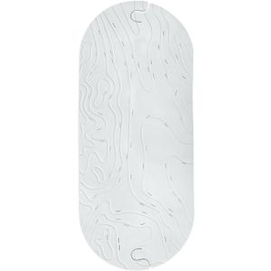 Boon GRIFFLE Textured Non Slip Baby Bath Tub Mat with Hanging Hook and Drain Holes, Gray