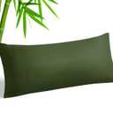 BEDELITE Body Pillow Cover, Rayon Made from Bamboo, Cooling Body Pillow Pillowcase for Hot Sleepers and Night Sweats, Breathable & Silky Soft Full Long Pillow Case Cover (Olive Green, 20x54 Inches)