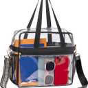 Paxiland Clear Bag for Stadium Events 12x6x12, Clear Tote Bag with Reinforced Strap, Transparent Bag for Sports Concert