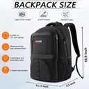 Travel Laptop Backpack, 40L Water-Resistant & Durable Business Backpack, Airline-Approved for Carry-On, Fits 17.3-inch Laptops, Suitable for School & Daily Commute