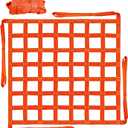 Cargo Lifting Net 3.28' x 3.28', Lifting Net Straps for Hoist 661lbs Load Capacity, Nylon Sling Hoisting Net 10CM Square Hole for Construction Rigging Moving Towing Hoisting Loading Unloading