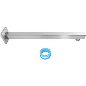 NearMoon 16 Inch Shower Arm, Rain Shower Head Extension Extender, With Flange and Teflon Tape, Made of Thicken Stainless Steel for Bathroom Rainfall Showerhead (Brushed Nickel)