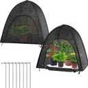 2 Pack Plant Shade Tent, Plant Shades for Outdoor Plants, UV Resisitant 50% Sunblock Shade for Plants Sun Protection, Plant Shade Cover for Flower Potted Plants (22x22x23Inch)