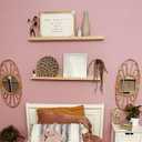 AZSKY Floating Shelves Wall Mounted Set of 2 Natural Wood Picture Shelves Wall Shelves for Bedroom Bathroom Living Room Kitchen Laundry Room Storage & Decoration 24 Inch