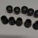 10 PCS Black Round Rubber Chair Leg Caps Tips, Vinyl Rubber End Kits, Soft Touch Table Feet Cover, Anti Slip Floor Protector, 1/2 inch (12mm)