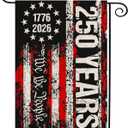 4 x 250 Anniversary Usa Garden Flags for Outside, 250 Anniversary USA Flag We the People 1776-2026 Patriotic 4th of July Decorations Yard Sign Double-Sided Waterproof Flag 12x18 Inch 250 Year American Flag