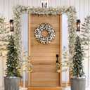 3 Pcs 6FT Christmas Garland Champagne Gold Glittered Artificial Magnolia Leaves for Mantle Christmas Tree Decorations Indoor Outdoor Hanging Garland Ornaments Garden Door Wall Window Stair Home Decor