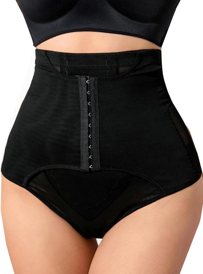 SOFIA'S CHOICE Tummy Control Shapewear for Women Butt Lifting High Waist Trainer Corset Slimming Body Shaper Underwear Black X-Large