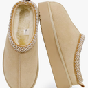 Slipper for Women Men Suede Braided Mini Boots with Fluffy Fur Lining Short Ankle Boots for Autumn Winter Warm Casual Comfort Shoes Size 41