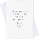 12 PACK Thank You Card for Wedding Guests, Thank You for Making Our Day So Special Card, Wedding Vendor Thank You Card With Icon.