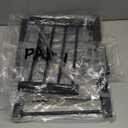 Dog Gate Indoor,18"-45" Adjustable Extra Wide Metal Short Dog Gate to Step Over, 14" Tall Small Pet Gate with 3 Extension Kits, Pressure Mounted for Doorways & Stairs Black