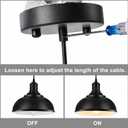 LOEHINLE Pendant Lighting Vintage Industrial Fixtures, Black Metal Farmhouse Lights, Ceiling Lamp for Kitchen Home Island Dining Room Bedroom, 11.4 inches