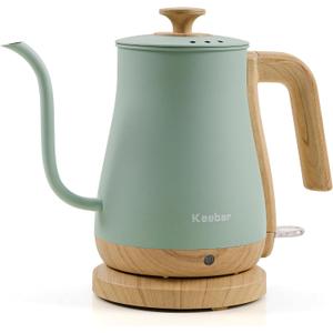 Keebar Gooseneck Electric Kettle, 0.8 L, 1000 W, Auto Shut-Off, Light Green