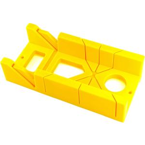 QWORK 12-Inch High Impact Plastic Miter Box with Versatile Cutting Angles and Ruler Scale