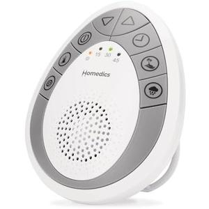 Homedics Rejuvenate Traveler White Noise Sound Machine, Portable Sound Machine with 4 Relaxing Sounds for Travel, Home, Nursery and Office, Auto Off Timer