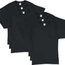 Hanes Men's Comfortsoft T-Shirt (Pack Of 4) (Large, Black - 6 Pack)