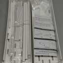 SPACELEAD Slim Storage Cart 4 Tier, Bathroom Organizer Rolling Utility, Mobile Shelving Unit Slide Out for Office, Kitchen, Laundry Room & Narrow Places, White