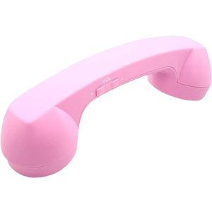 Retro Phone Handset with Wireless Bluetooth and USB Handsets for Cell Phones Radiation-Proof Comfortable Call (Pink)