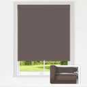 LazBlinds No Drill Blinds for Indoor Windows, Blackout Roller Shades, Cordless Window Blackout Blinds, Thermal Insulated Fabric UV Protection for Home and Office, 23" W x 72" H, Dark Coffee
