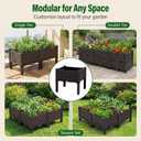 Outdoor Planter Raised Bed, Garden Terrace Balcony Planting Rack, Drainage Holes, Detachable, Modular Assembly, 300-lb Capacity, Durable, Ideal for Vegetables, Flowers, and Herbs(Shallow-4)