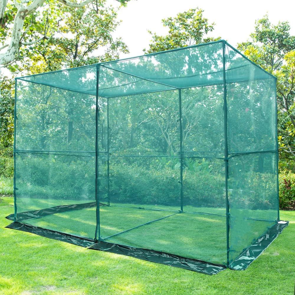 Crop Cage Plant Protection Tent 4 x 8 x 6 Feet, Easy to Install Protection Garden Cages, Crop Cages with Storage Bag Suitable for Garden Patio Lawn