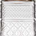 WHJY Glass Storage Container with Lid, Airtight Glass Jars, Farmhouse Tea Canister, Dog Treat Jar for Pet, Glass Candy Cookies Coffee Canister Jar Bath Salt Container - Square 67 oz