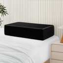 P Pothuiny Black Cube Pillowcase, Smooth Satin Pillowcase with Hidden Zipper, 24"x12"x5.5" (ONLY Case)