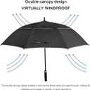 G4Free 68Inch Automatic Open Golf Umbrella Oversize Extra Large Double Canopy Vented Windproof Waterproof Stick Umbrellas