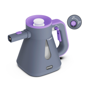 awasky Steam Cleaner Handheld: 1200W Fast 10-Sec Heat-Up-750mL (25oz) Tank-No Cooling-Refill Anytime-Lockable Steam Trigger-14-Piece Kit Hand Held Steamer for Home Car Grout Tile Cleaning