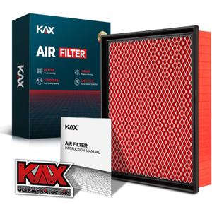 KAX Premium Engine Air Filter, GAF027 (CA8755A) Replacement for Silverado, Suburban, Sierra, Yukon, Avalanche 1500/2500/3500, Tahoe, Escalade (V6/V8), 200% Longer Life
