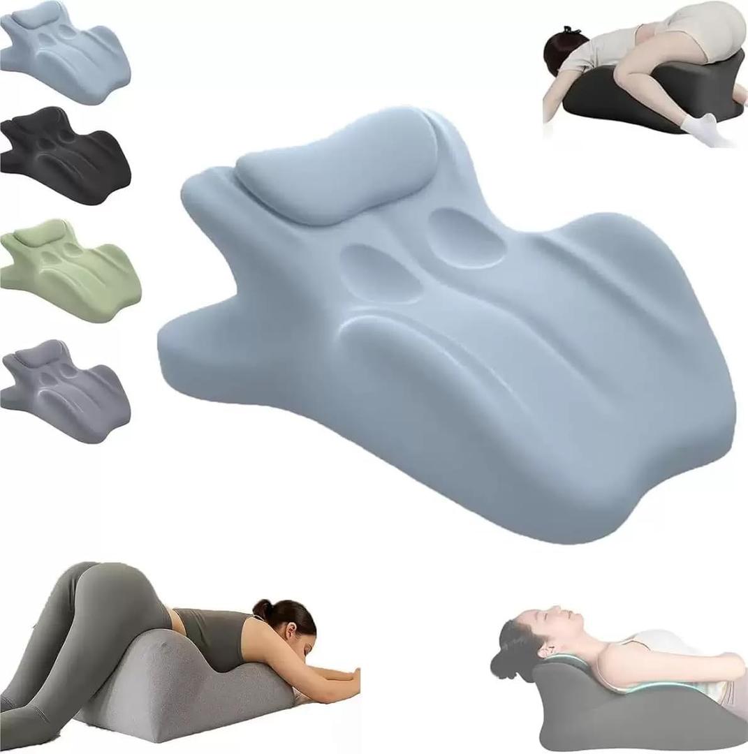 27 Degree Couples Pillow for Couples Sweet Spot Intimacy Pillows, Maintains Perfect 29 Angle Every Time, Firm Foam that Won?t Shift, Waterproof & Washable Cover (Blue)